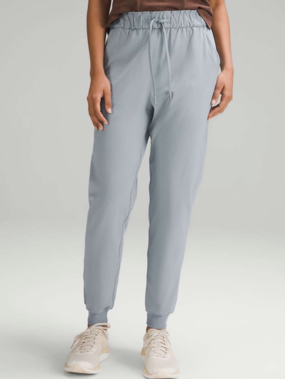 Lululemon Stretch High Rise Jogger Chambray Blue W5DCRS Drawstring Pants Size 4